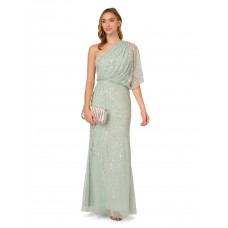 Women's Long Vintage Greek Dress (Icy Sage)